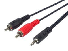 PremiumCord Kabel Jack 3,5 mm-2xCINCH M/M 2 m