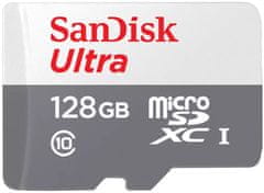 SanDisk Ultra 128 GB microSDXC / CL10 UHS-I / Hitrost do 100 MB/s