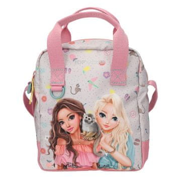 Top Model Crossbody taška Juicy, Talita & Louise, Talita + Louise s opičkou, růžovo-šedý