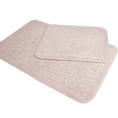 Priresa Kopalniška preproga, Nedrseča podloga, 100% Bombaž, Vpojna podloga (60 x 100 + 50 x 60 cm) | BRAIDBEIGE