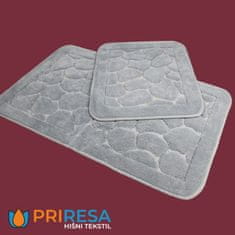 Priresa Kopalniška preproga, Nedrseča podloga, 100% Bombaž, Vpojna podloga (60 x 100 + 50 x 60 cm) | STONEGRAY
