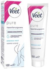 Veet Veet Krema za depilacijo za občutljivo kožo 100 ml, 3 kom
