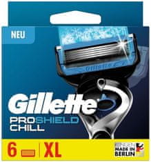 Gillette Britvice za britje Gillette Fusion Proshield Chill nadomestna rezila, 6 kosov