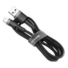 BASEUS Kabel Lightning USB Baseus Cafule 2,4A 1m (sivo-črn)