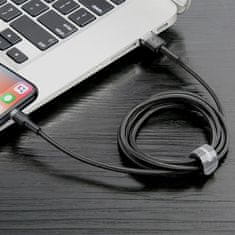 BASEUS Kabel Lightning USB Baseus Cafule 2,4A 1m (sivo-črn)