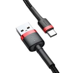 BASEUS USB kabel za USB-C Baseus Cafule 2A 3m (rdeče-črn)