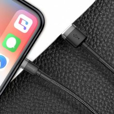BASEUS Kabel Lightning USB Baseus Cafule 1,5A 2m (sivo-črn)