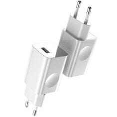 BASEUS Mrežni polnilnik Baseus Charging Quick Charger, USB, QC 3.0, 24 W (bel)