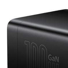 BASEUS Mrežni polnilnik / napajalni trak Baseus GaN3 Pro 2x USB + 2xUSB-C + AC, 100 W (črn)