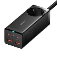 BASEUS Mrežni polnilnik / napajalni trak Baseus GaN3 Pro 2x USB + 2xUSB-C + AC, 100 W (črn)