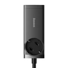 BASEUS Mrežni polnilnik / napajalni trak Baseus GaN3 Pro 2x USB + 2xUSB-C + AC, 100 W (črn)