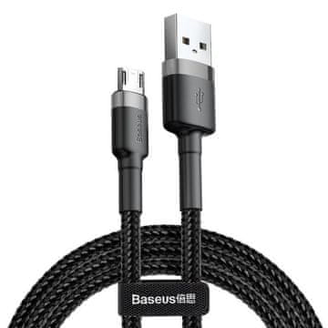 BASEUS USB kabel za Micro USB Baseus Cafule 2,4 A 1 m (sivo-črn)