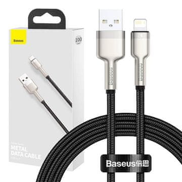 BASEUS USB kabel za Lightning Baseus Cafule, 2,4 A, 1 m (črn)