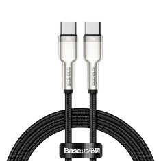 BASEUS USB-C kabel za USB-C Baseus Cafule, 100 W, 1 m (črn)