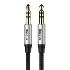BASEUS 3,5 mm mini jack avdio kabel AUX Baseus Yiven 1 m (črno-srebrna)