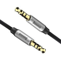 BASEUS 3,5 mm mini jack avdio kabel AUX Baseus Yiven 1 m (črno-srebrna)