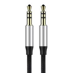 BASEUS 3,5 mm mini jack avdio kabel AUX Baseus Yiven 1 m (črno-srebrna)