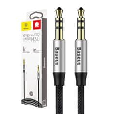 BASEUS 3,5 mm mini jack avdio kabel AUX Baseus Yiven 1 m (črno-srebrna)