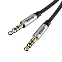 BASEUS 3,5 mm mini jack avdio kabel AUX Baseus Yiven 1 m (črno-srebrna)