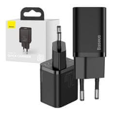 BASEUS Mrežni polnilnik Baseus Super Si Quick Charger 1C 20W (črn)