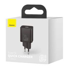 BASEUS Mrežni polnilnik Baseus Super Si Quick Charger 1C 20W (črn)