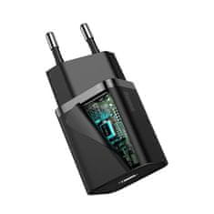 BASEUS Mrežni polnilnik Baseus Super Si Quick Charger 1C 20W (črn)