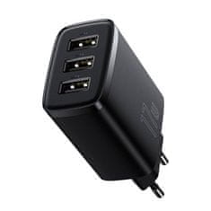 BASEUS Mrežni polnilnik Baseus Compact Quick Charger, 3x USB, 17 W (črn)