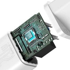BASEUS Mrežni polnilnik Baseus Super Si Quick Charger 1C 20W s kablom USB-C na Lightning 1 m (bel)