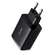 BASEUS Mrežni polnilnik Baseus Compact Quick Charger, 3x USB, 17 W (črn)