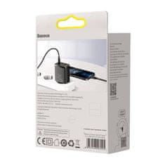 BASEUS Mrežni polnilnik Baseus Compact Quick Charger, 2xUSB, USB-C, PD, 3A, 30W (črn)