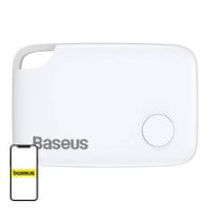 BASEUS Bluetooth lokator Baseus T2 z vrvico (bela)