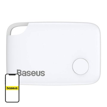 BASEUS Bluetooth lokator Baseus T2 z vrvico (bela)