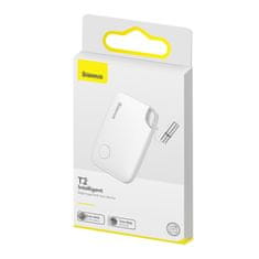 BASEUS Bluetooth lokator Baseus T2 z vrvico (bela)