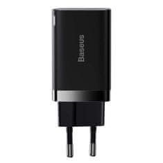 BASEUS Mrežni polnilnik Baseus Super Si Pro Quick Charger USB + USB-C 30 W (črn)