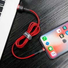 BASEUS Kabel Lightning USB Baseus Cafule 2,4 A, 1 m (rdeč)