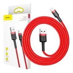 BASEUS Kabel Lightning USB Baseus Cafule 2,4 A, 1 m (rdeč)