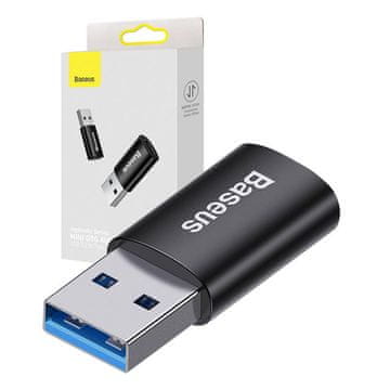 BASEUS USB-A na USB-C adapter Baseus Ingenuity OTG (črn)