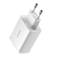 BASEUS Mrežni polnilnik Baseus Compact Quick Charger, 3x USB, 17 W (bel)
