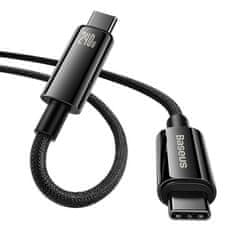 BASEUS USB-C kabel za USB-C Baseus Tungsten Gold 240 W 2 m (črn)