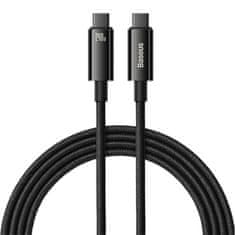 BASEUS USB-C kabel za USB-C Baseus Tungsten Gold 240 W 2 m (črn)