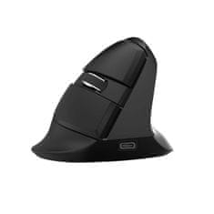 Delux Brezžična navpična miška Delux M618Mini BT+2.4G RGB 4000DPI (siva)