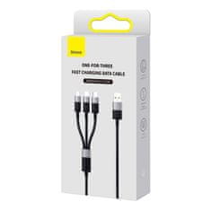 BASEUS Baseus StarSpeed USB kabel za hitro polnjenje za M+L+C 3,5 A 0,6 m (črn)