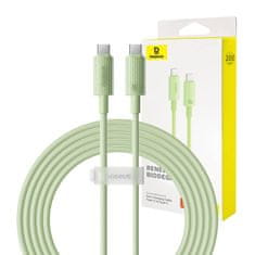 BASEUS Baseus USB-C na USB-C Habitat Series 100 W, 2 m (zelen)