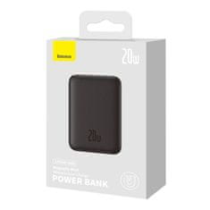 BASEUS Magnetni powerbank Baseus Magnetic Mini 10000mAh, USB-C 20W MagSafe (črn)