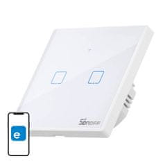 Sonoff Dotikni stikalo za svetlobo WiFi + RF 433 Sonoff T2 EU TX (2-kanalni) nova različica