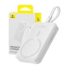 BASEUS Magnetni powerbank Baseus Magnetic Mini 10000mAh, USB-C 30W MagSafe (bel)