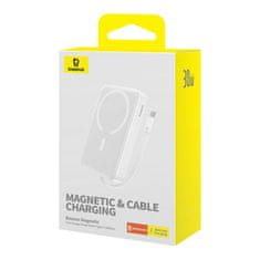 BASEUS Magnetni powerbank Baseus Magnetic Mini 10000mAh, USB-C 30W MagSafe (bel)