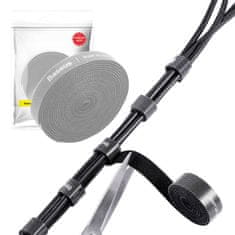 BASEUS Velcro trak, organizator za kable Baseus Rainbow Circle Velcro Straps 3 m (siv)