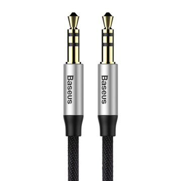 BASEUS 3,5 mm mini jack avdio kabel AUX Baseus Yiven 1,5 m (črno-srebrna)