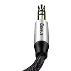 BASEUS 3,5 mm mini jack avdio kabel AUX Baseus Yiven 1,5 m (črno-srebrna)